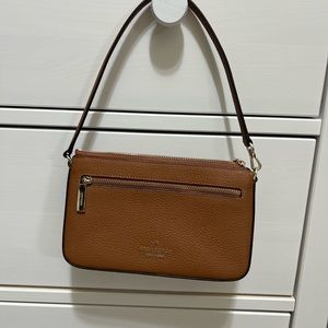 Kate spade brown leather wristlet
